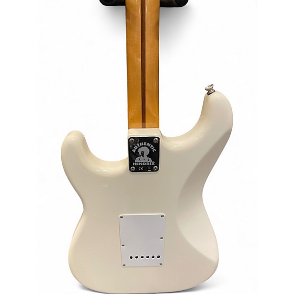 Used Fender Jimi Hendrix Stratocaster Olympic White Solid Body Electric Guitar