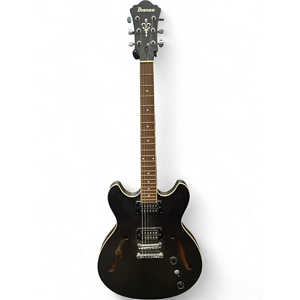 Used Ibanez AS53 Trans Black Hollow Body Electric Guitar