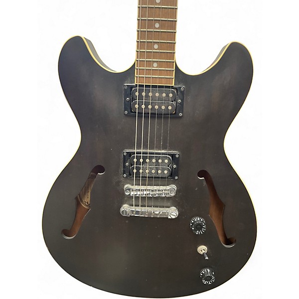 Used Ibanez AS53 Trans Black Hollow Body Electric Guitar