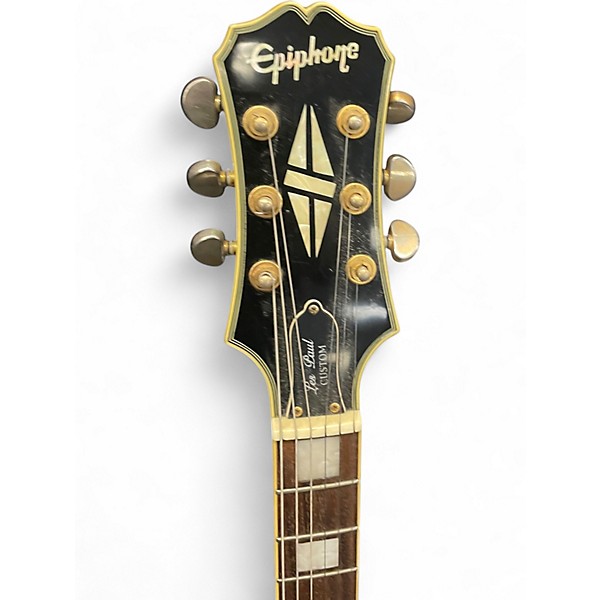 Used Epiphone Les Paul Custom Ebony Solid Body Electric Guitar