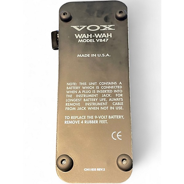 Used VOX V847A Reissue Wah Pedal Effect Pedal
