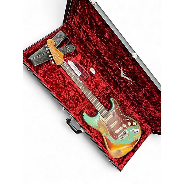 Used 2023 Fender Custom Shop 1960s Stratocaster SHERWOOD METALLIC/3 COLOR SUNBURST Solid Body Electric Guitar