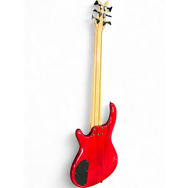 Used 2000s Dean Edge Q6 Crimson Red Trans Electric Bass Guitar