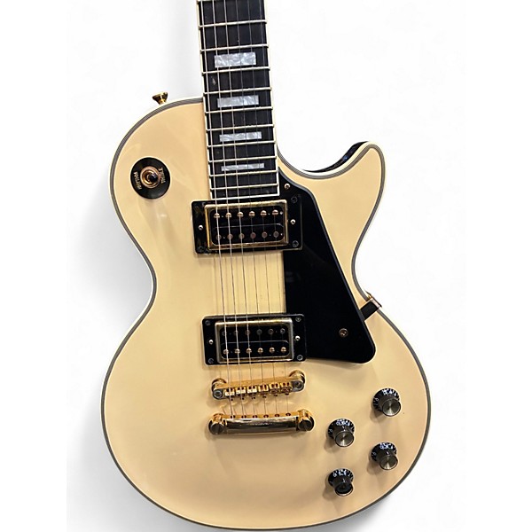 Used Epiphone Les Paul Custom Antique Ivory Solid Body Electric Guitar