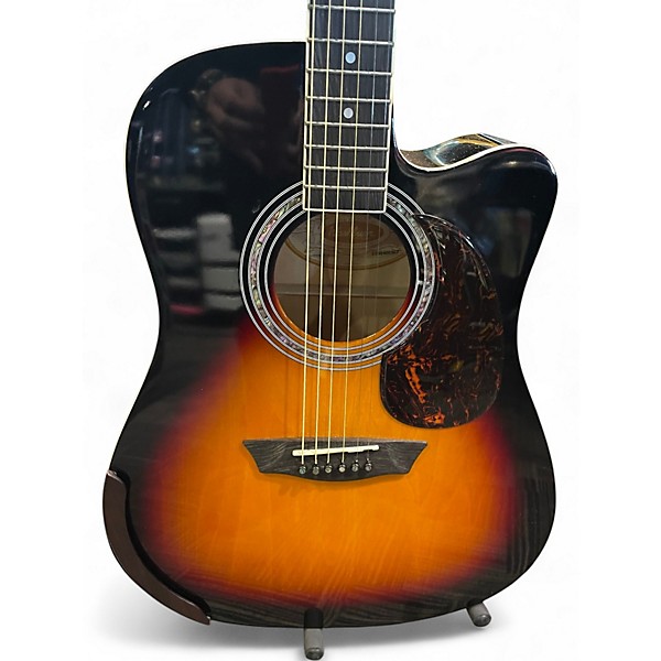 Used Washburn WA90CE 2 Color Sunburst Acoustic Electric Guitar