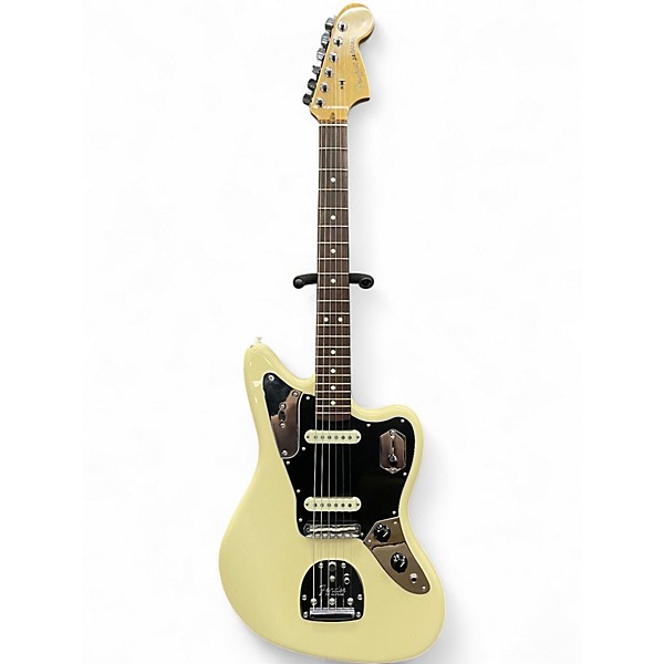 Used 2017 Fender American Professional Jaguar Olympic White Solid Body Electric Guitar