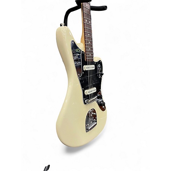 Used 2017 Fender American Professional Jaguar Olympic White Solid Body Electric Guitar