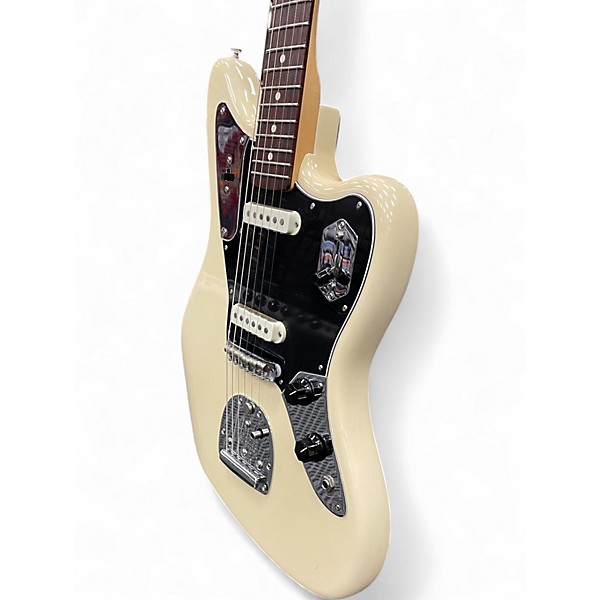 Used 2017 Fender American Professional Jaguar Olympic White Solid Body Electric Guitar