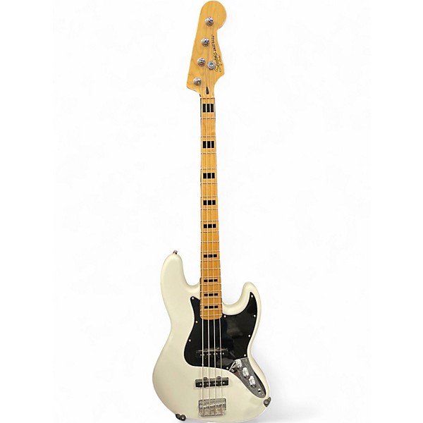 Used Squier Vintage Modified Jazz Bass Alpine White Electric Bass Guitar