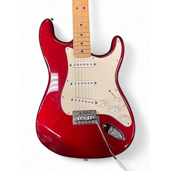 Used 2010 Fender Standard Stratocaster Candy Apple Red Metallic Solid Body Electric Guitar