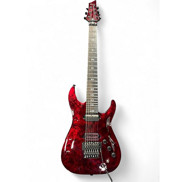 Used Schecter Guitar Research C1 Apocalypse RED REIGN Solid Body Electric Guitar