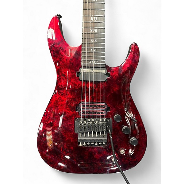 Used Schecter Guitar Research C1 Apocalypse RED REIGN Solid Body Electric Guitar
