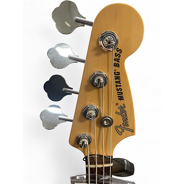 Used Fender American Performer Mustang Bass Alpine White Electric Bass Guitar