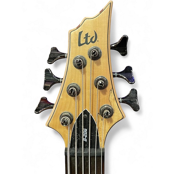 Used ESP LTD B206SM 6 String Natural Electric Bass Guitar