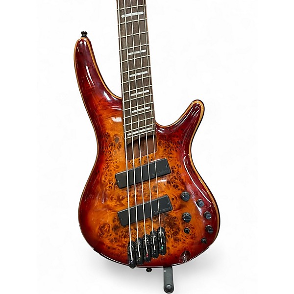 Used Ibanez SRMS805 2 Color Sunburst Electric Bass Guitar