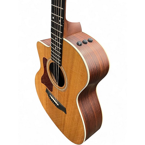 Used Taylor 214CE Left Handed Natural Acoustic Electric Guitar