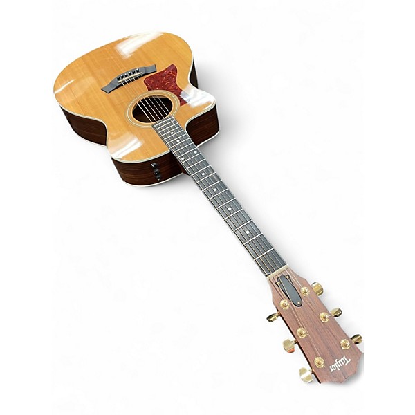 Used Taylor 214CE Left Handed Natural Acoustic Electric Guitar