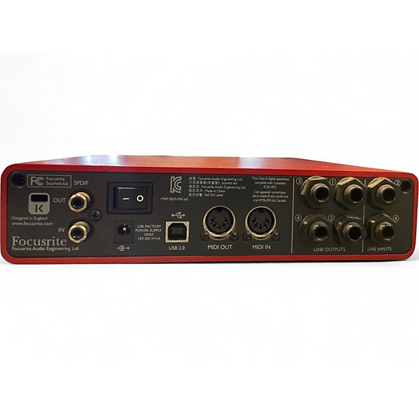 Used Focusrite Scarlett 6i6 Audio Interface
