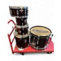 Used Ludwig 5 Piece Accent Midnight Wine Drum Kit thumbnail