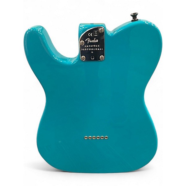 Used Fender American Professional II Telecaster MIAMI BLUE Solid Body Electric Guitar