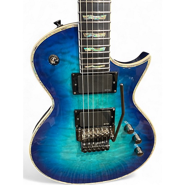 Used ESP LTD EC1000 FR Deluxe Violet Shadow Solid Body Electric Guitar