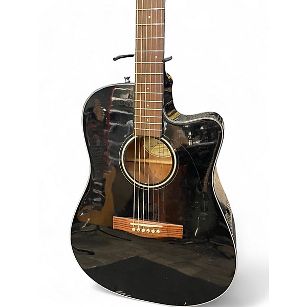 Used Fender CD-140SCE Black Acoustic Electric Guitar