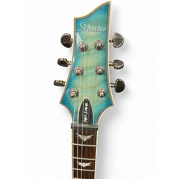 Used Schecter Guitar Research Omen Extreme 6 Ocean Turquoise Solid Body Electric Guitar