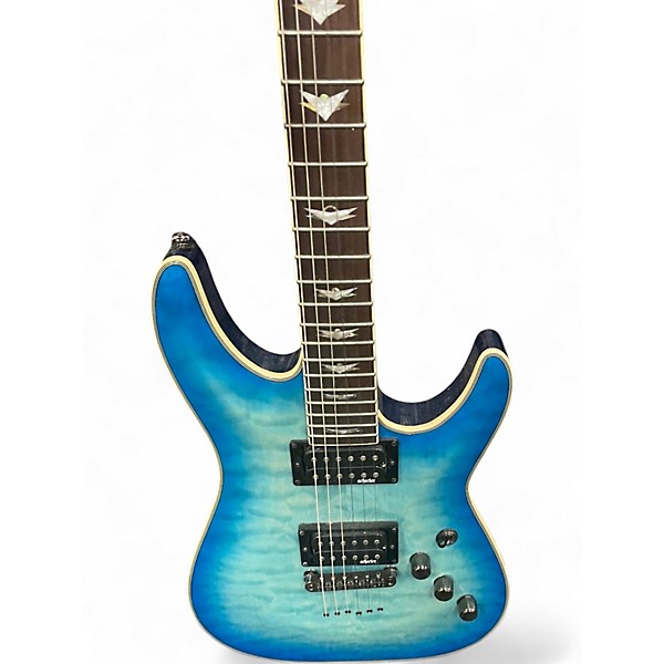 Used Schecter Guitar Research Omen Extreme 6 Ocean Turquoise Solid Body Electric Guitar