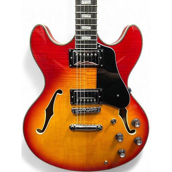 Used Sire LARRY CARLTON H7 W/ CRACKED NECK Sunburst Hollow Body Electric Guitar