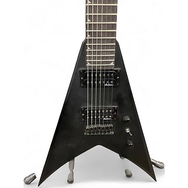 Used Jackson js22-7 V Black Solid Body Electric Guitar