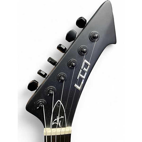 Used ESP LTD James Hetfield Snakebyte Satin Black Solid Body Electric Guitar