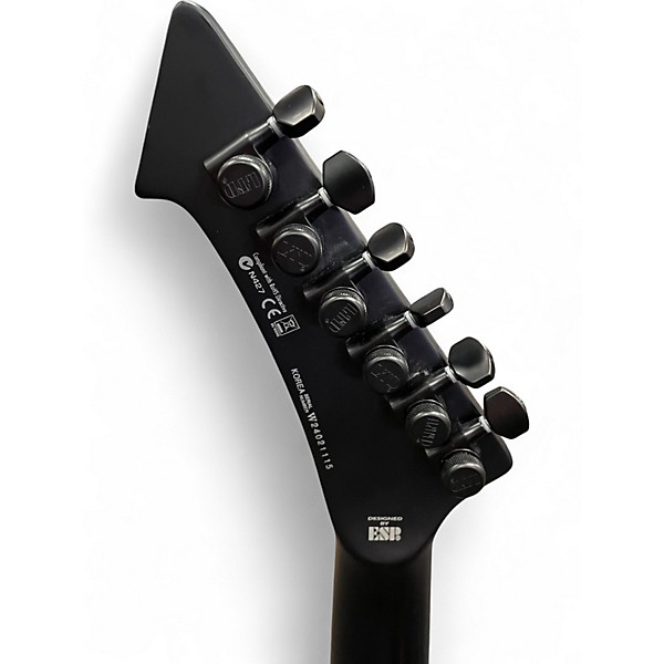 Used ESP LTD James Hetfield Snakebyte Satin Black Solid Body Electric Guitar