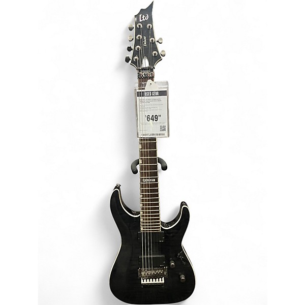 Used ESP LTD H1007 7 String with Tremolo Trans Black Solid Body Electric Guitar