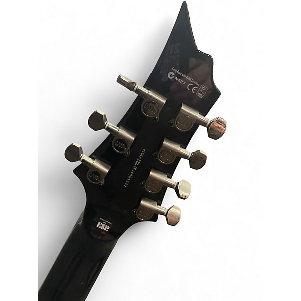 Used ESP LTD H1007 7 String with Tremolo Trans Black Solid Body Electric Guitar
