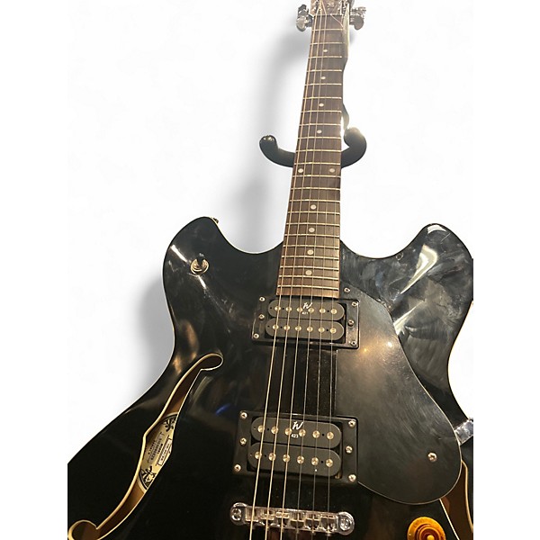 Used Oscar Schmidt OE-30 Delta King Black Hollow Body Electric Guitar