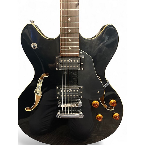 Used Oscar Schmidt OE-30 Delta King Black Hollow Body Electric Guitar