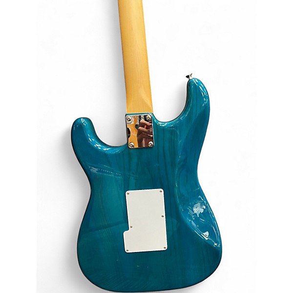 Used 2020 Fender MIJ Michiya Haruhata Signature Stratocaster  Caribbean Blue Trans Solid Body Electric Guitar