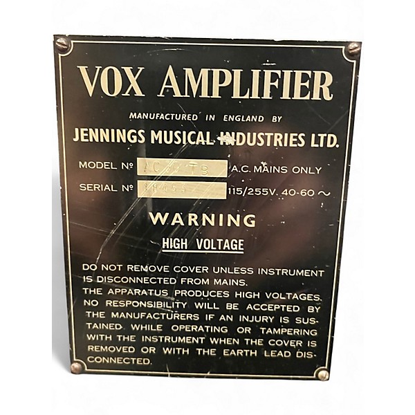 Vintage 1965 VOX ac30 tb Tube Guitar Combo Amp