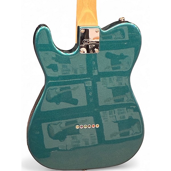 Used G&L Fullerton Standard ASAT Classic Emerald Blue Metallic Solid Body Electric Guitar