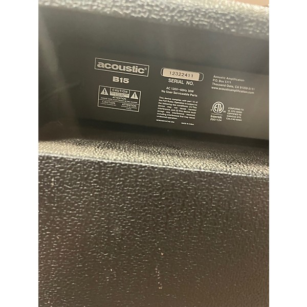Used Acoustic B15 15W 1x10 Bass Combo Amp