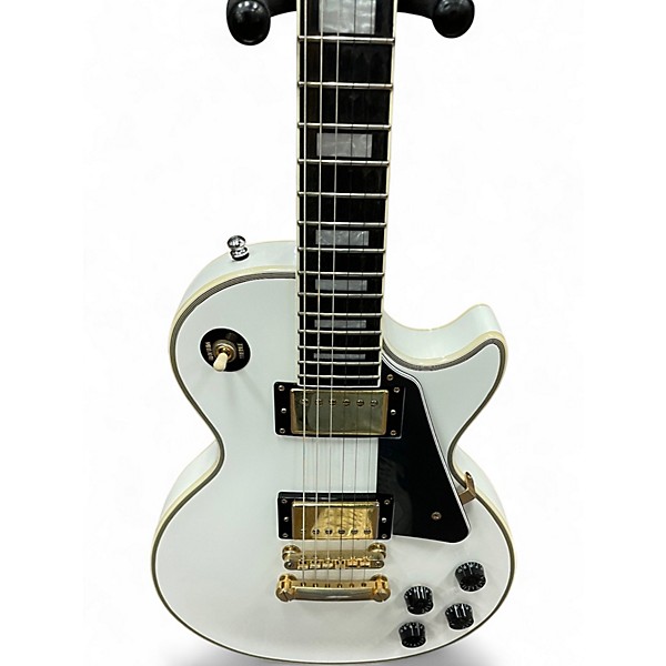 Used Epiphone Les Paul Custom Alpine White Solid Body Electric Guitar