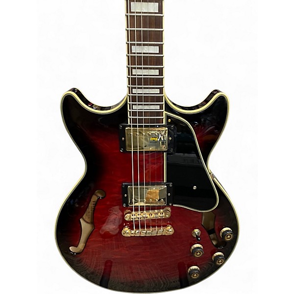 Used Ibanez AM93 Artcore Crimson Red Burst Hollow Body Electric Guitar