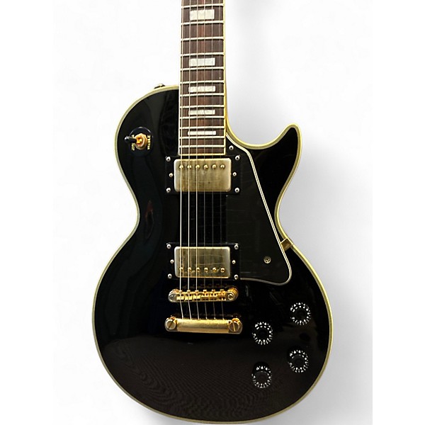 Used Epiphone Les Paul Custom Ebony Solid Body Electric Guitar