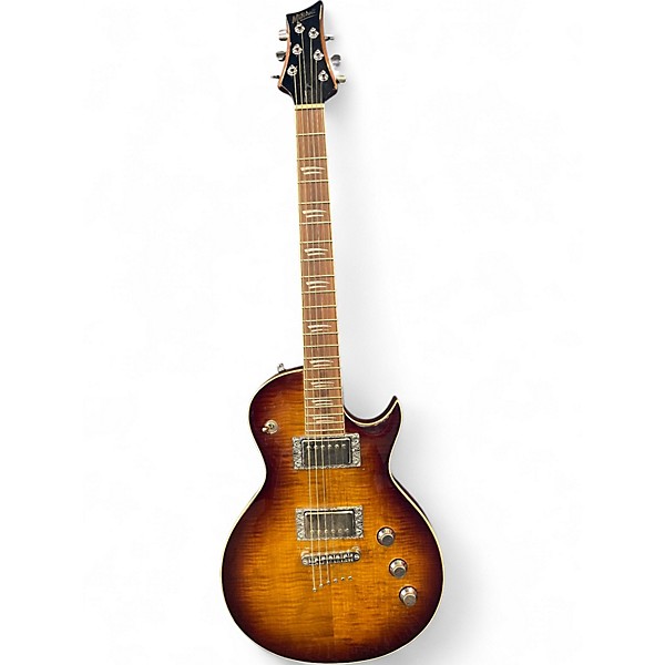 Used Mitchell MS450 Flame Brown Solid Body Electric Guitar