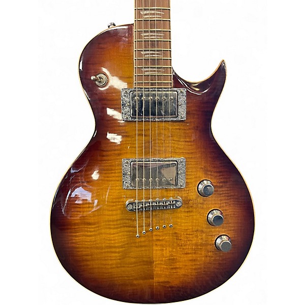 Used Mitchell MS450 Flame Brown Solid Body Electric Guitar