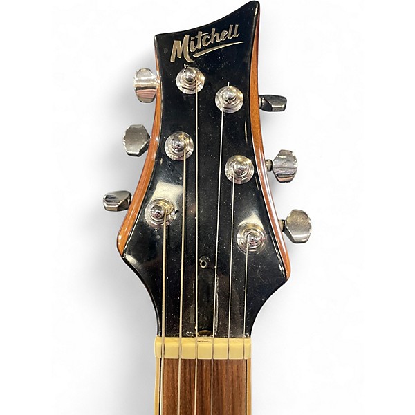 Used Mitchell MS450 Flame Brown Solid Body Electric Guitar