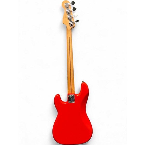 Used Fender Precision Player II Bass Fiesta Red Electric Bass Guitar