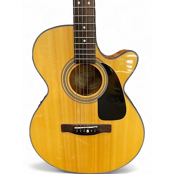 Used Fender GC140SCE Grand Concert Natural Acoustic Electric Guitar