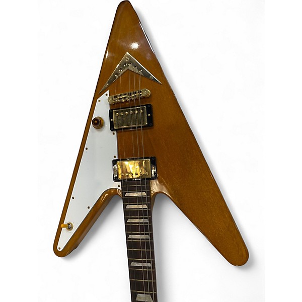 Used 2007 Gibson Reverse Flying V  Trans Amber Solid Body Electric Guitar