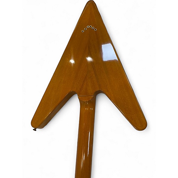 Used 2007 Gibson Reverse Flying V  Trans Amber Solid Body Electric Guitar